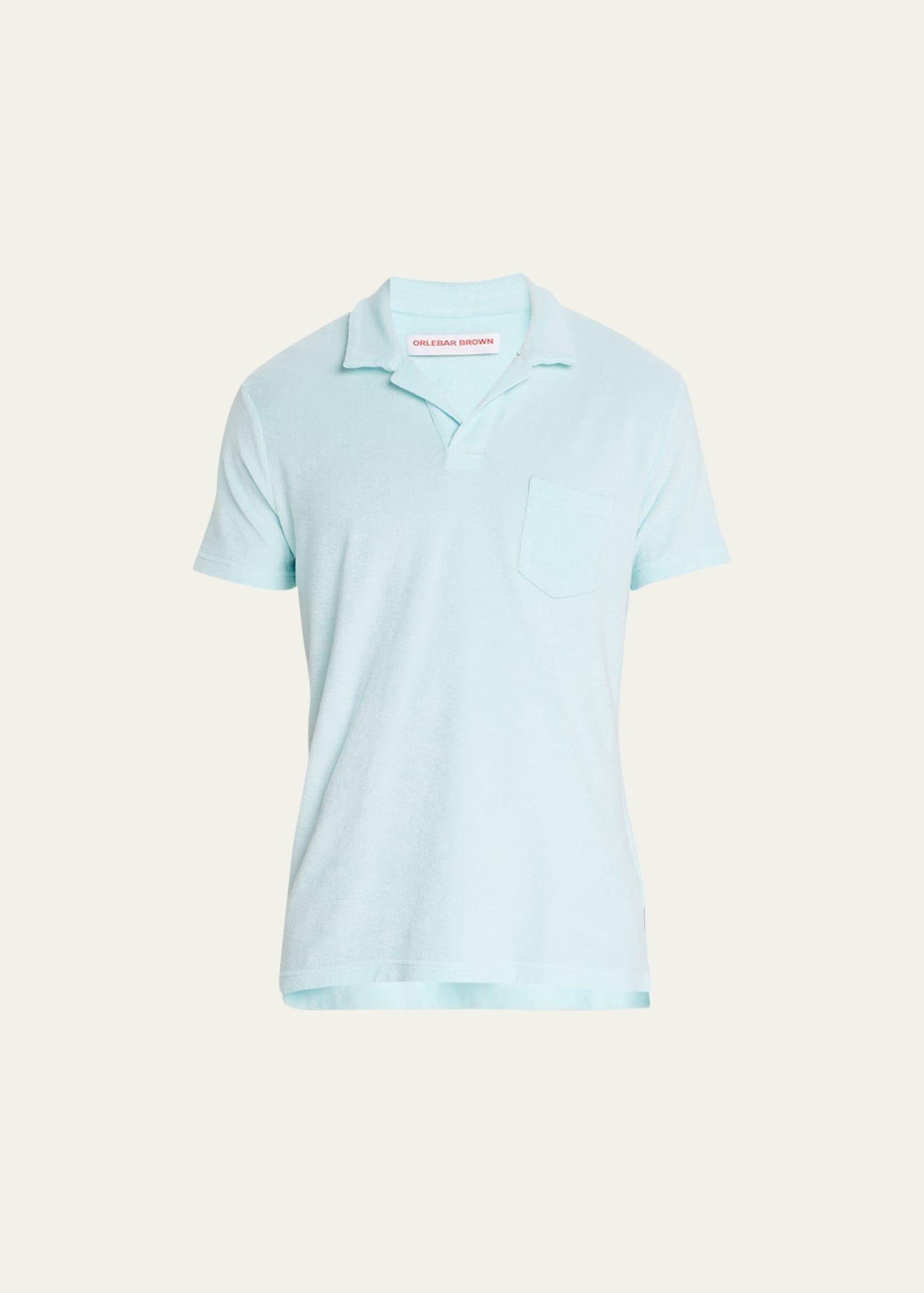 Mens Terry Towelling Polo Shirt Product Image