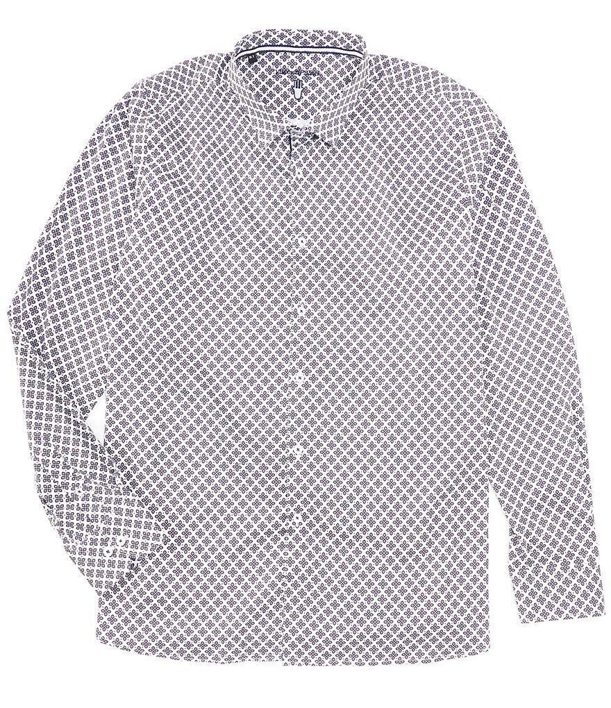 Visconti Performance Stretch Petal Print Long Sleeve Woven Shirt Product Image