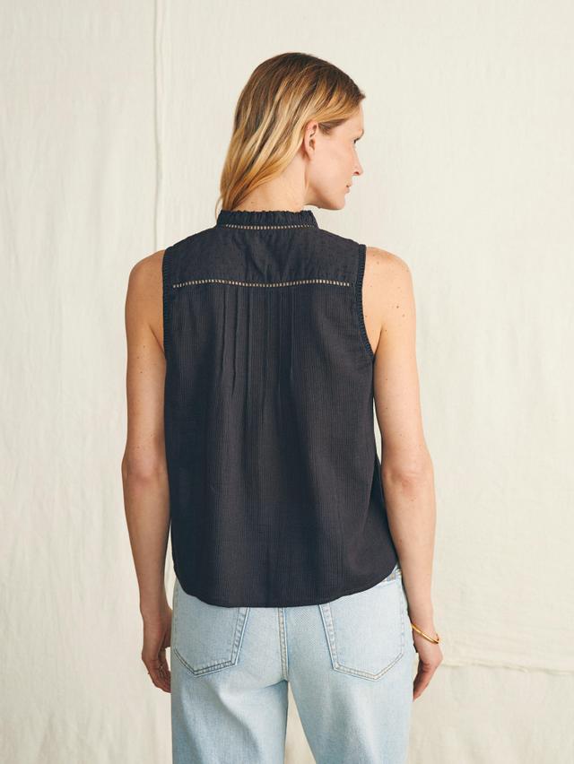 Willa Sleeveless Top - Washed Black Product Image