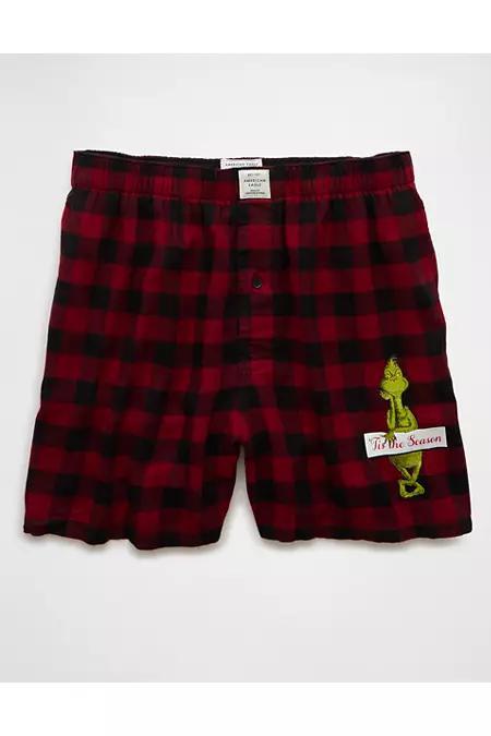 AEO Plaid Grinch Pocket Boxer Short Men's Product Image