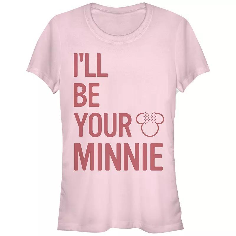 Disneys Minnie Mouse Ill Be Your Minnie Juniors Graphic Tee, Womens Product Image