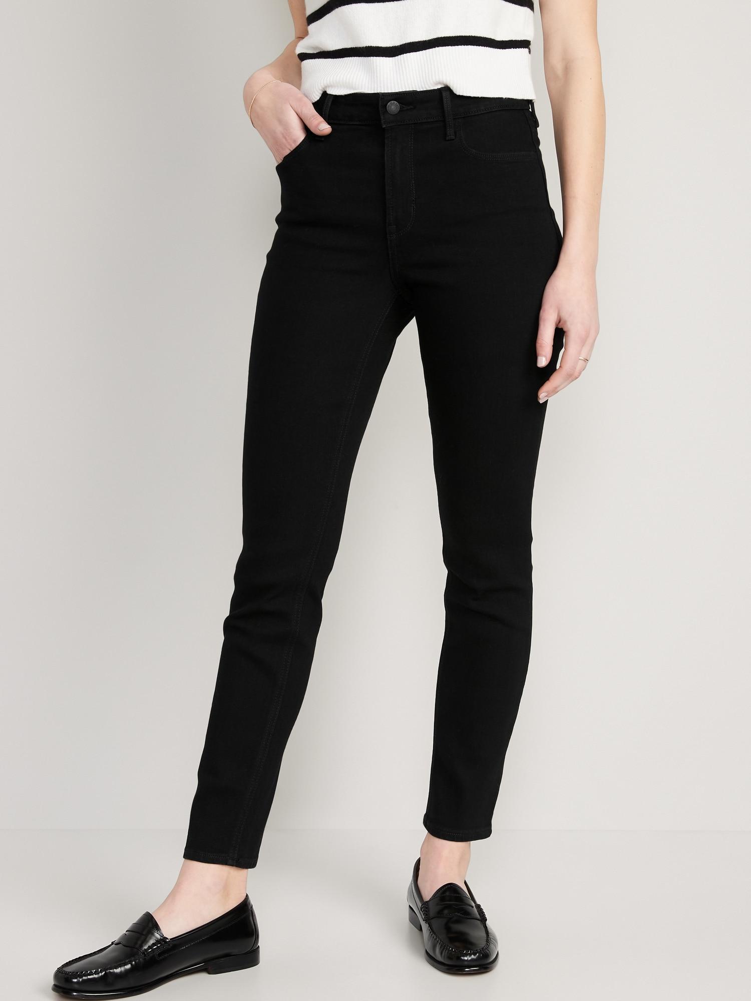 High-Waisted Wow Straight Black Jeans for Women Product Image