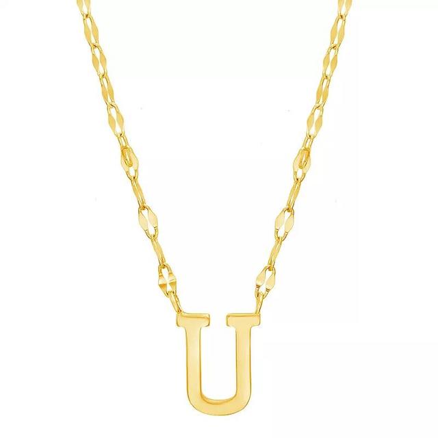 Paige Harper Initial Necklace, Womens U Gold Tone Product Image