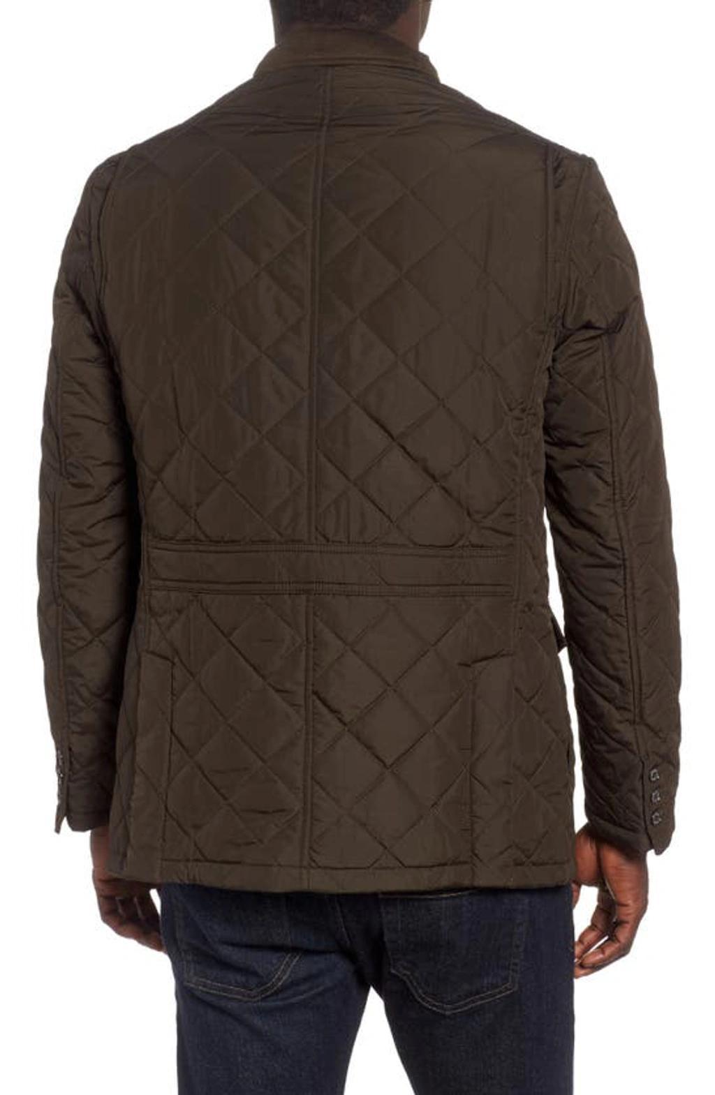 Quilted Button-front Jacket In Olive Product Image