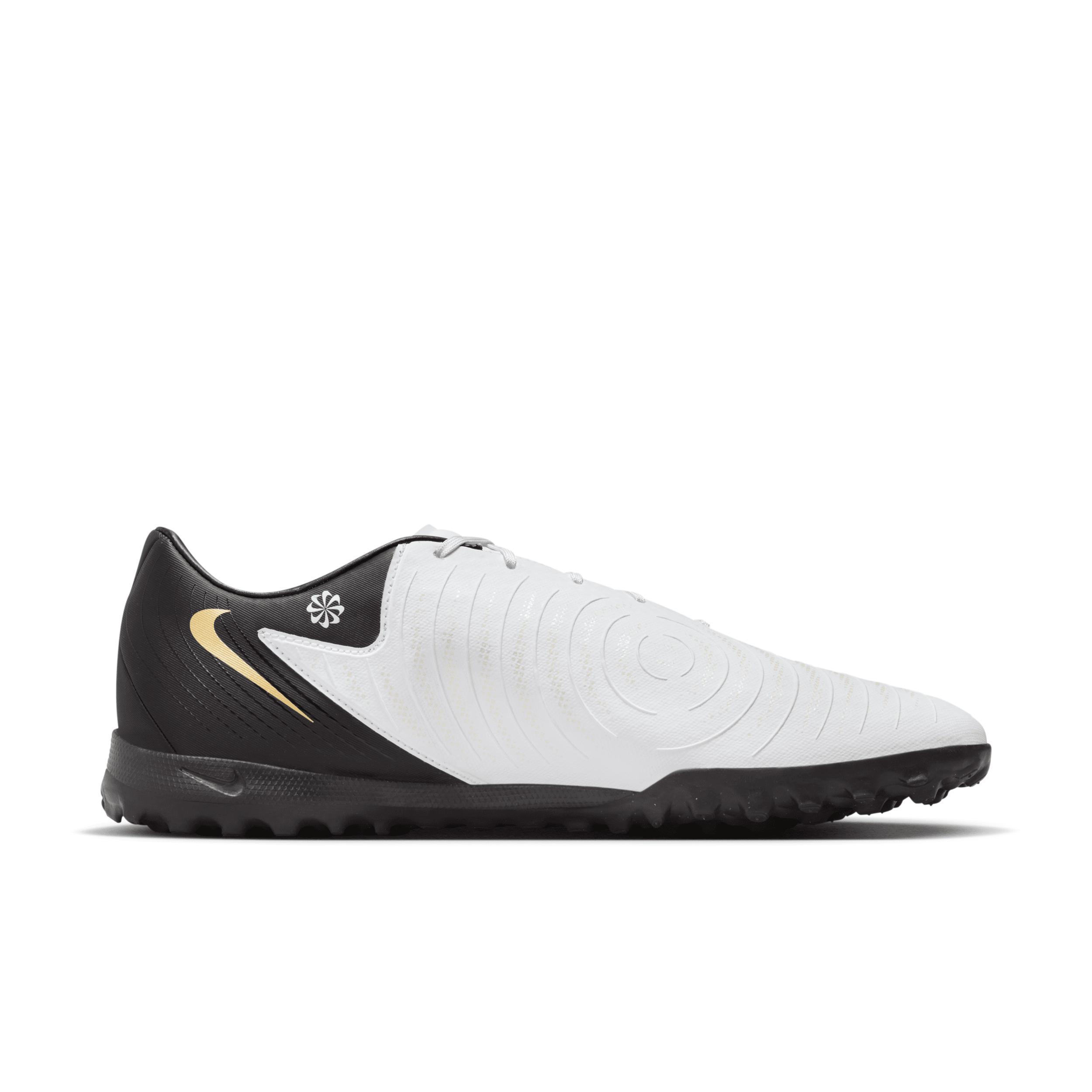 Nike Mens Phantom GX II Academy TF - Soccer Shoes White/Metallic Gold/Black Product Image