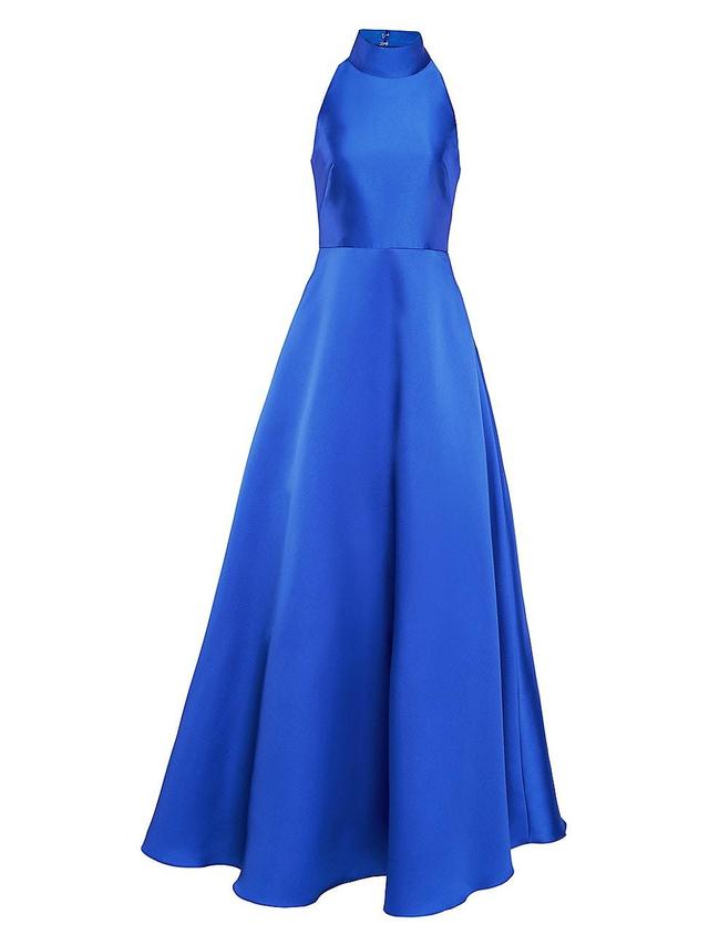 Womens Halter Satin Ball Gown Product Image