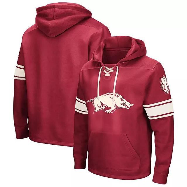 Mens Colosseum Cardinal Arkansas Razorbacks Big & Tall Hockey Lace-Up Pullover Hoodie Product Image