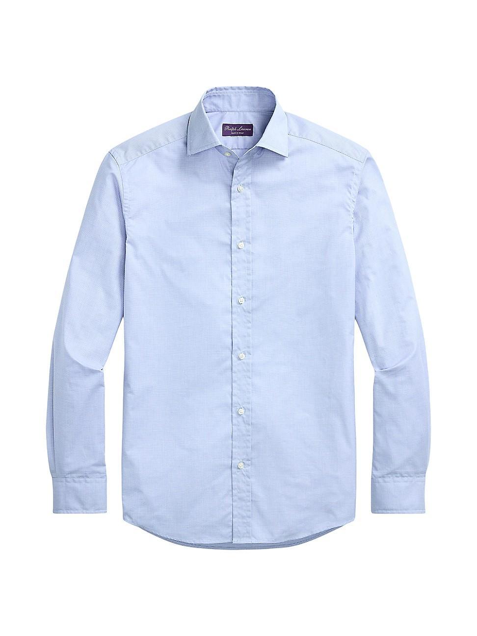 Mens Journey Micro Check Cotton Shirt Product Image