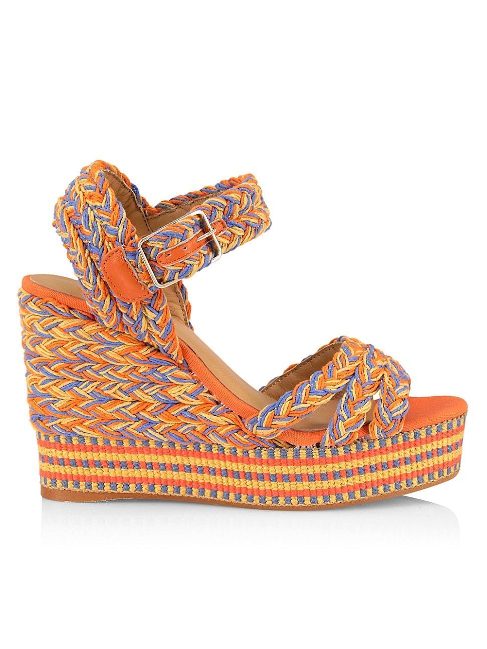 Womens Fabi Raffia Wedge Sandals Product Image