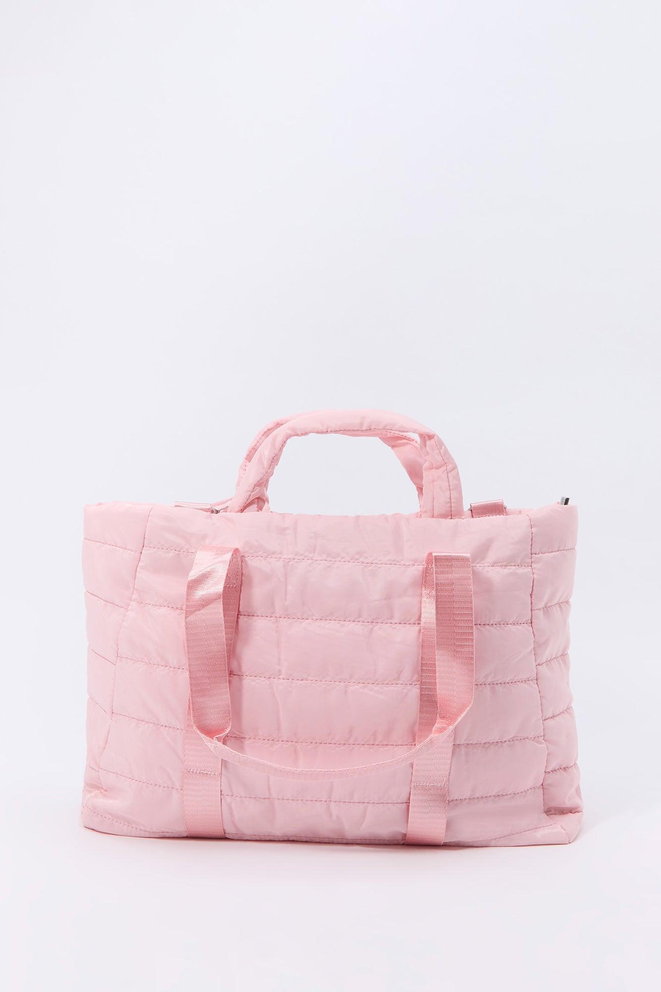 Quilted Nylon Tote Bag Female Product Image