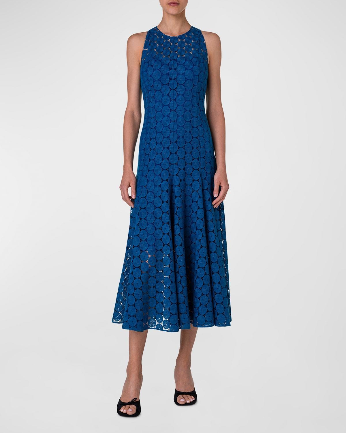 Akris punto Dot Guipure Lace A-Line Midi Dress Product Image