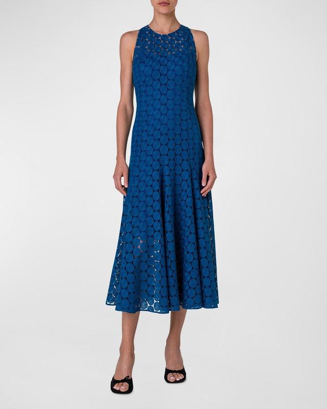 Akris punto Dot Guipure Lace A-Line Midi Dress Product Image