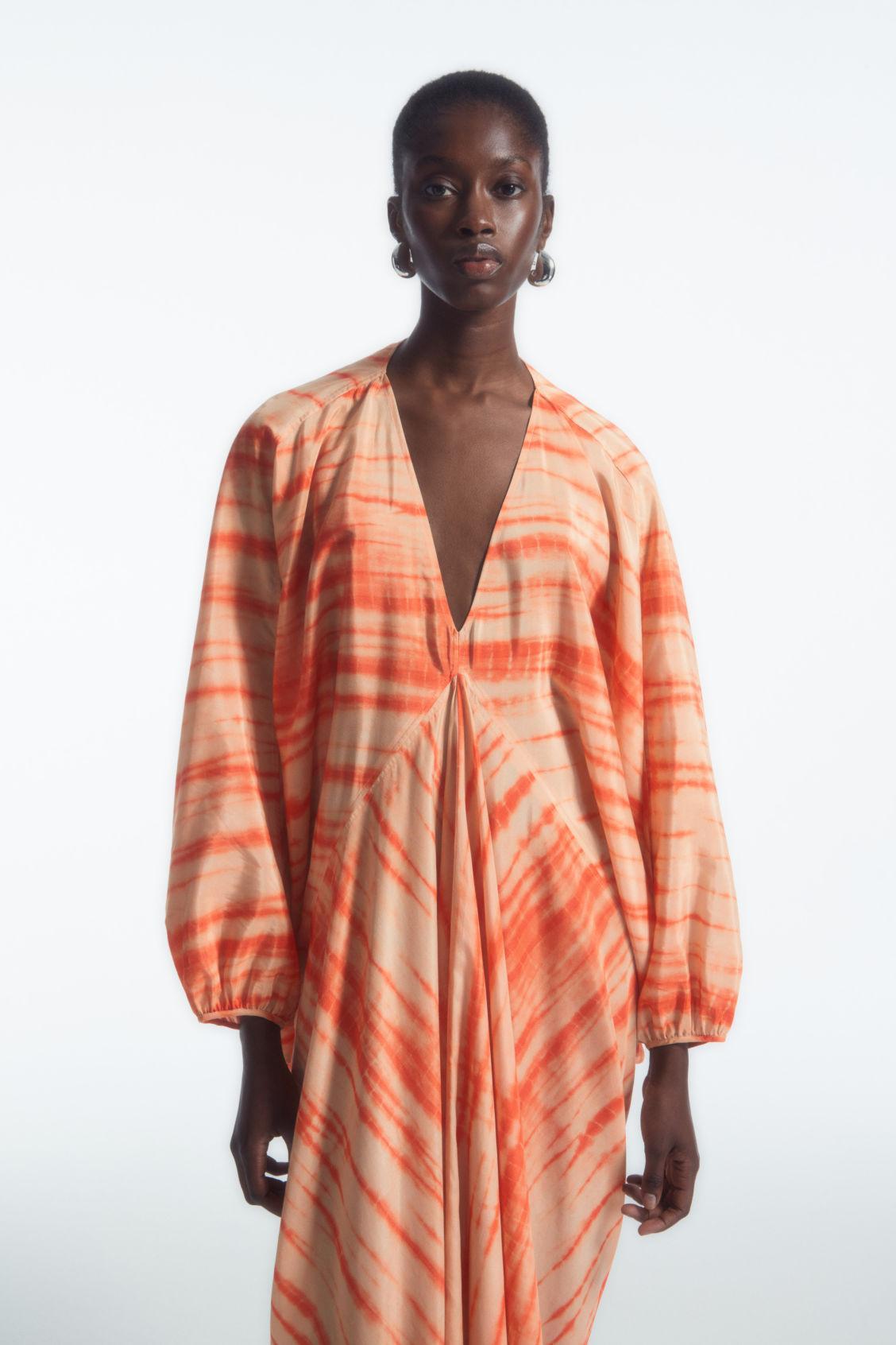 OVERSIZED SILK KAFTAN DRESS Product Image