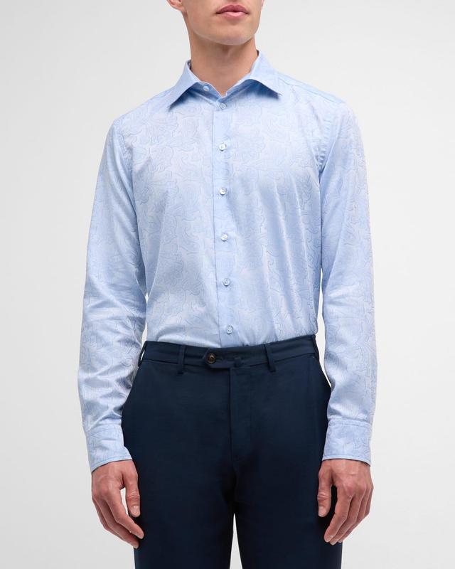 Mens Tonal Jacquard Dress Shirt Product Image