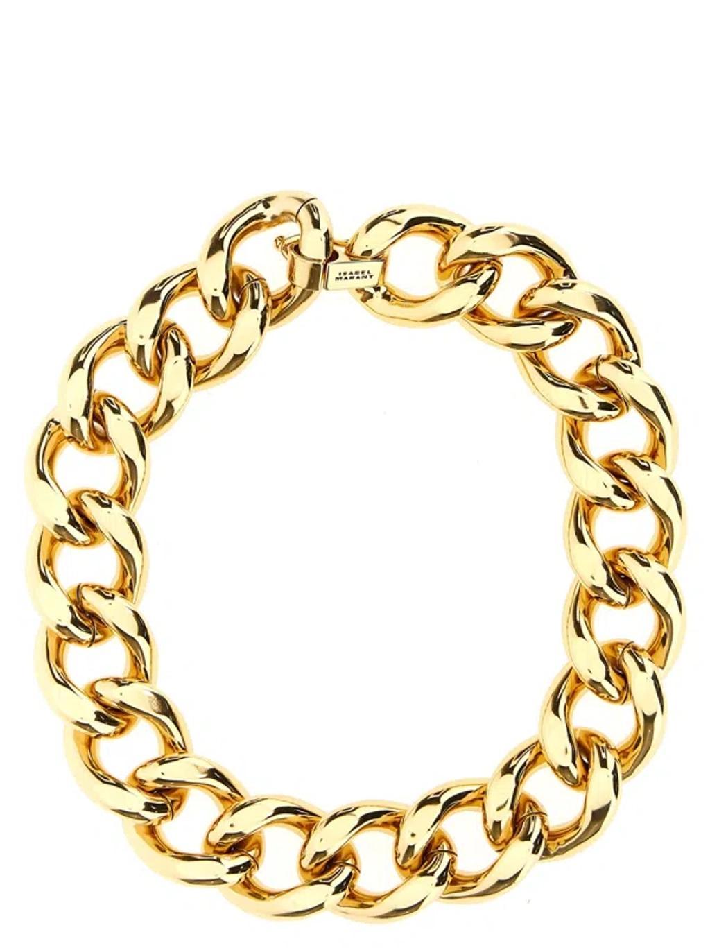 ISABEL MARANT Chunky Chain Statement Necklace In Gold Product Image