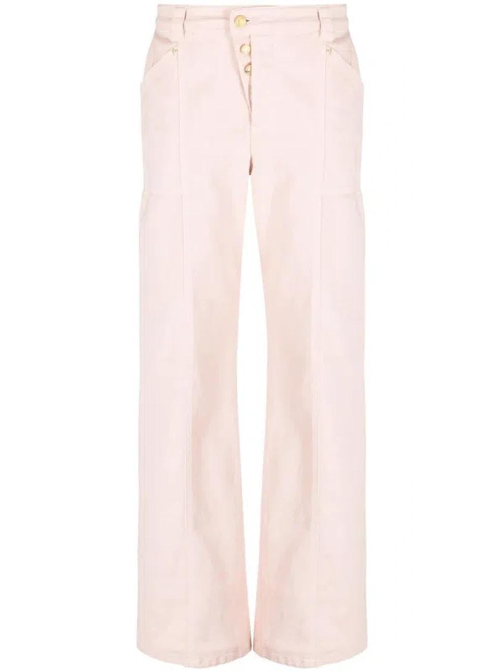 TOM FORD Straight-leg Cotton Trousers In Pink Product Image