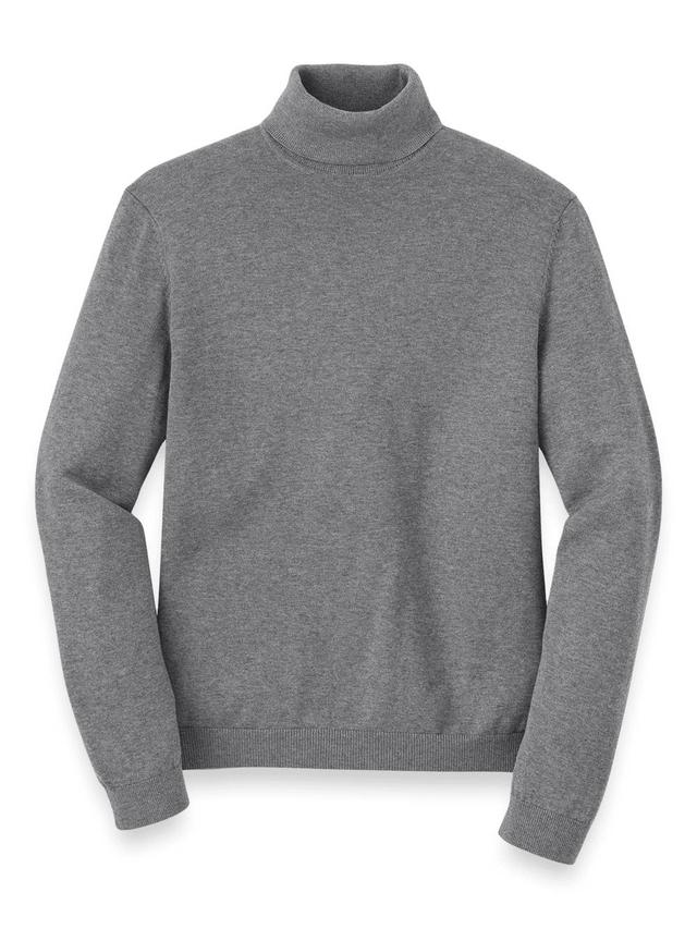 Supima Cotton Turtleneck - Medium Grey Product Image