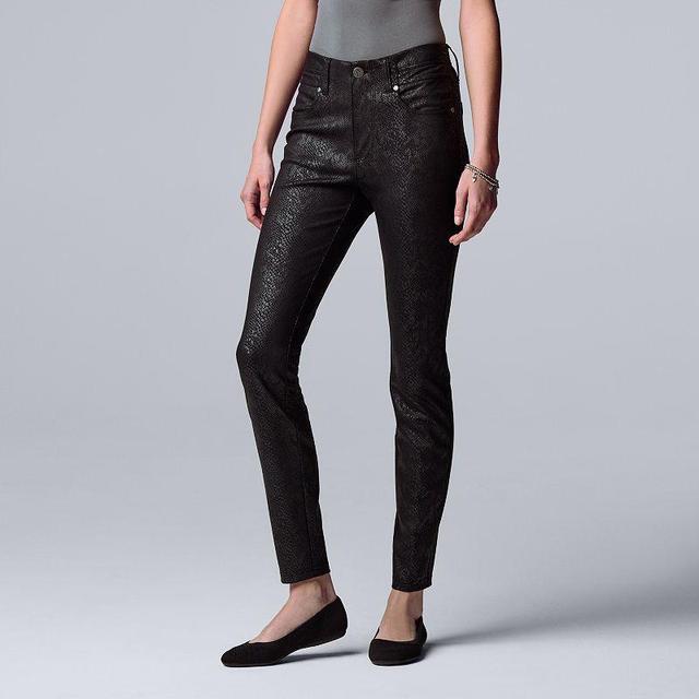 Womens Simply Vera Vera Wang High-Rise Ponte Skinny Pants Product Image