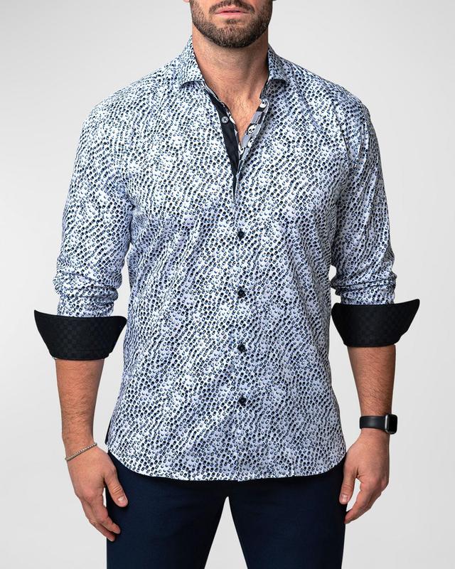 Mens Einstein Patterned Sport Shirt Product Image