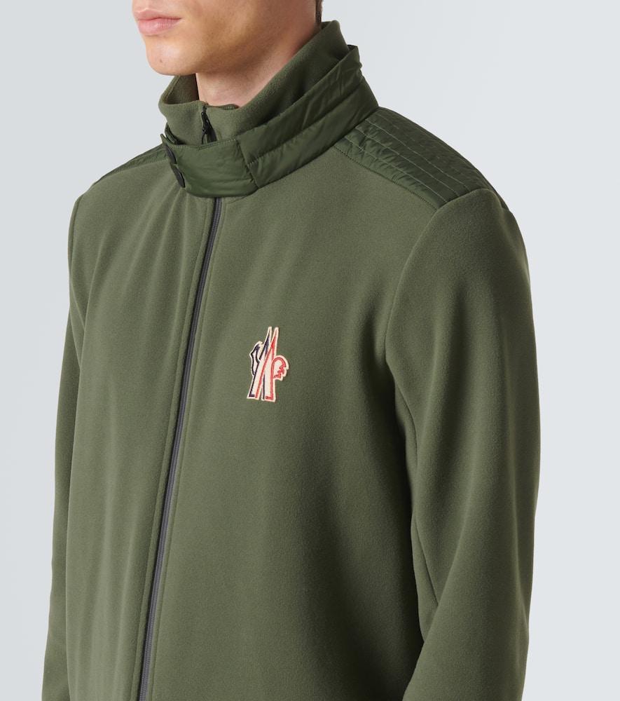 MONCLER Grenoble Pile Cardigan Sweater In Green Product Image