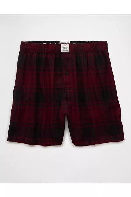 AEO Mens Plaid Flannel Pocket Boxer Short Men's Product Image