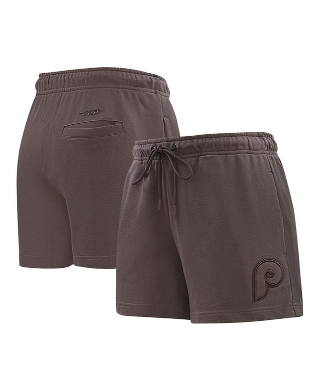 Womens Pro Standard Brown Philadelphia Phillies Neutral Fleece Shorts Product Image