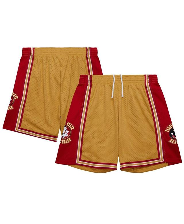 Mitchell & Ness Mens Gold Florida State Seminoles 1992/93 Throwback Jersey Shorts Product Image