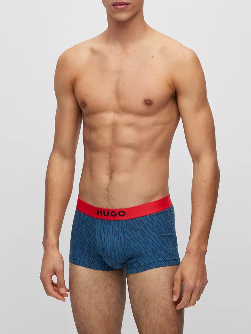 Two-Pack Of Stretch-Cotton Trunks With Logo Waistbands Product Image