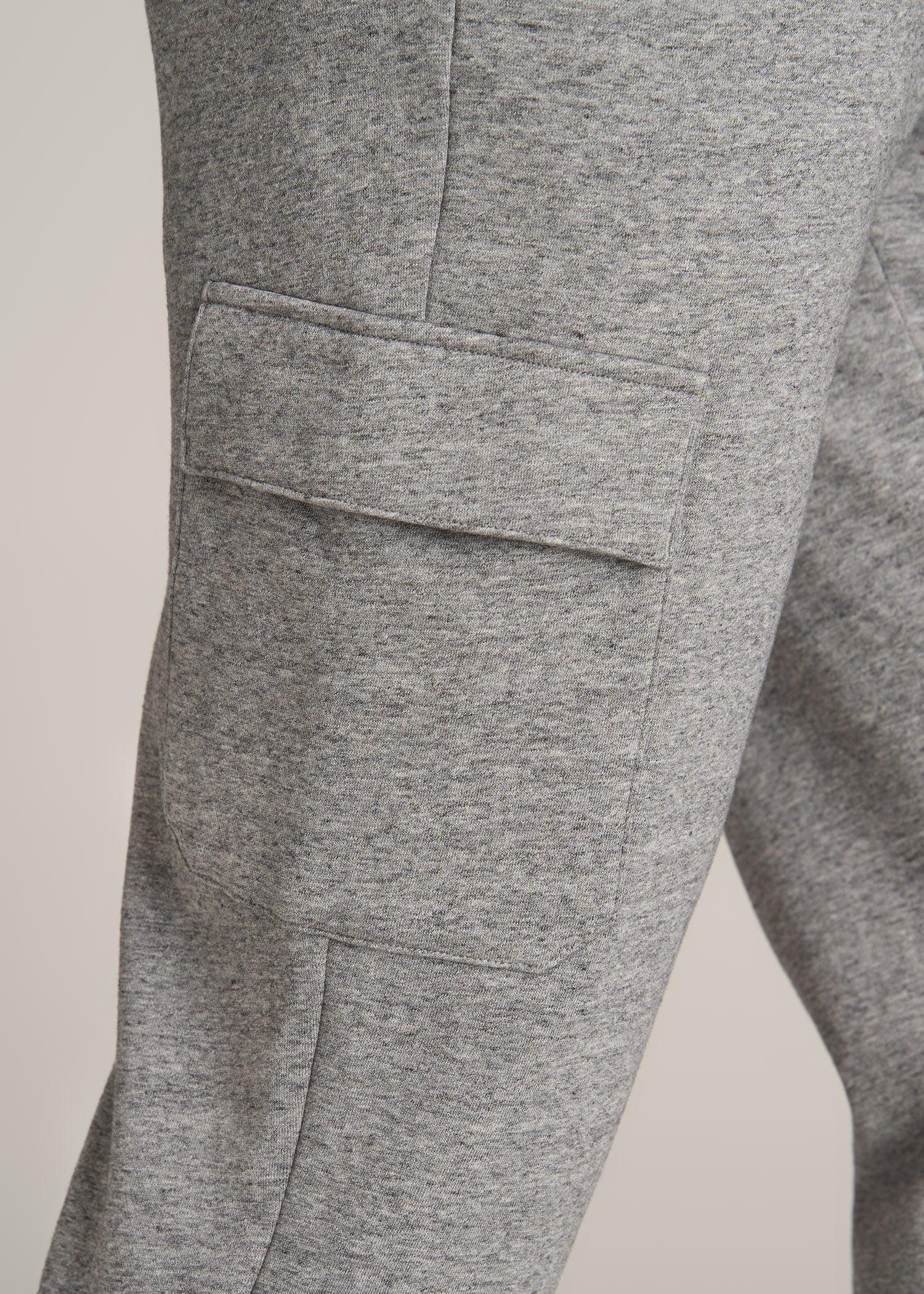 Wearever Fleece Cargo Jogger For Tall Men in Heather Grey Male Product Image