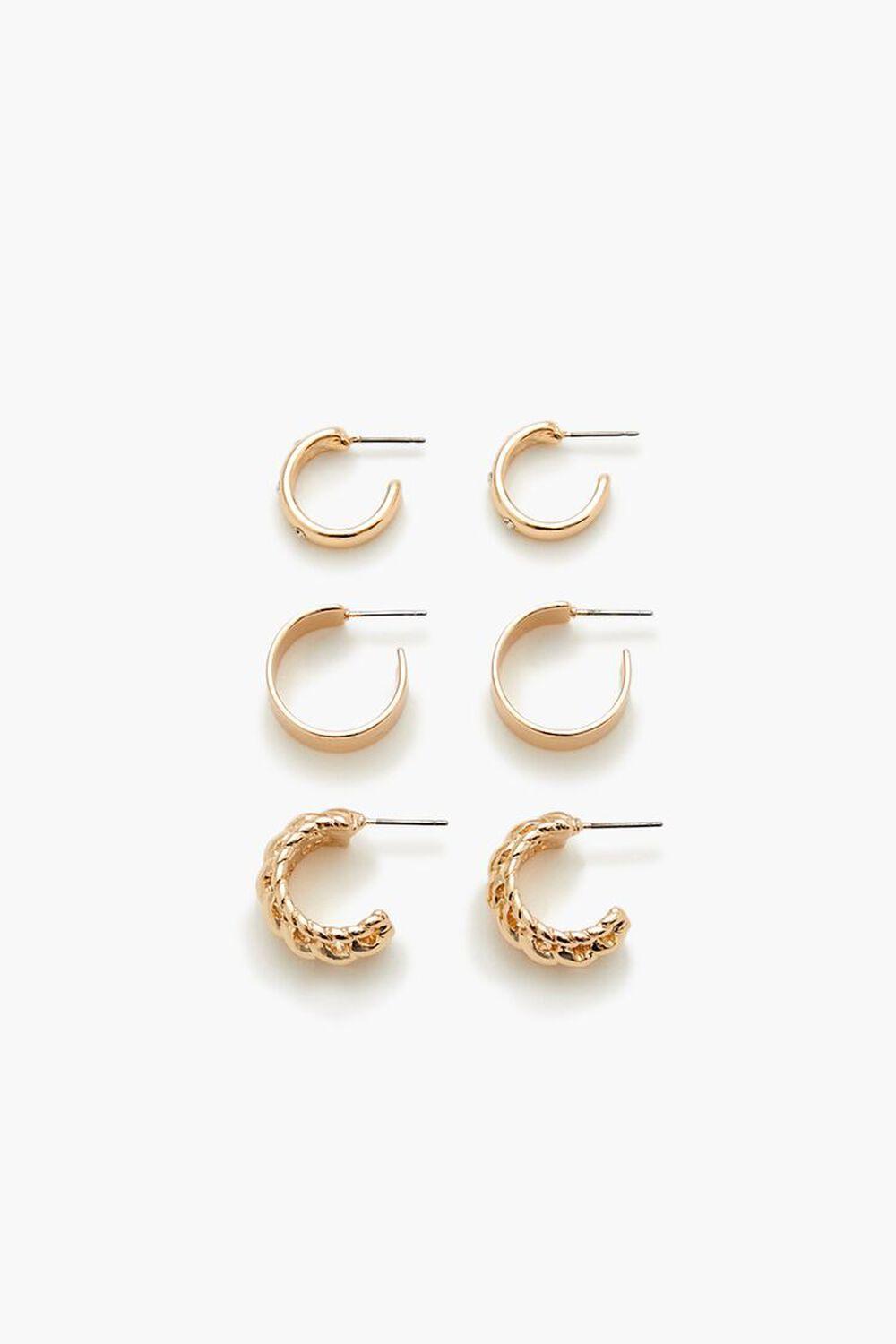 Rhinestone Hoop Earring Set | Forever 21 Product Image