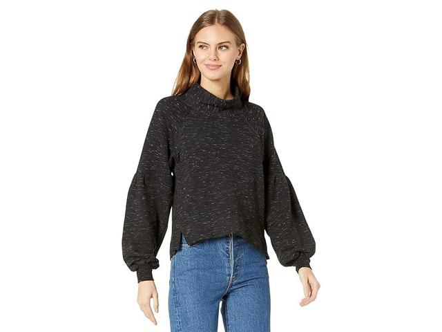 Splendid Space Dye Cowl Neck Pullover Sweatshirt in Eco Fleece Women's Clothing Product Image