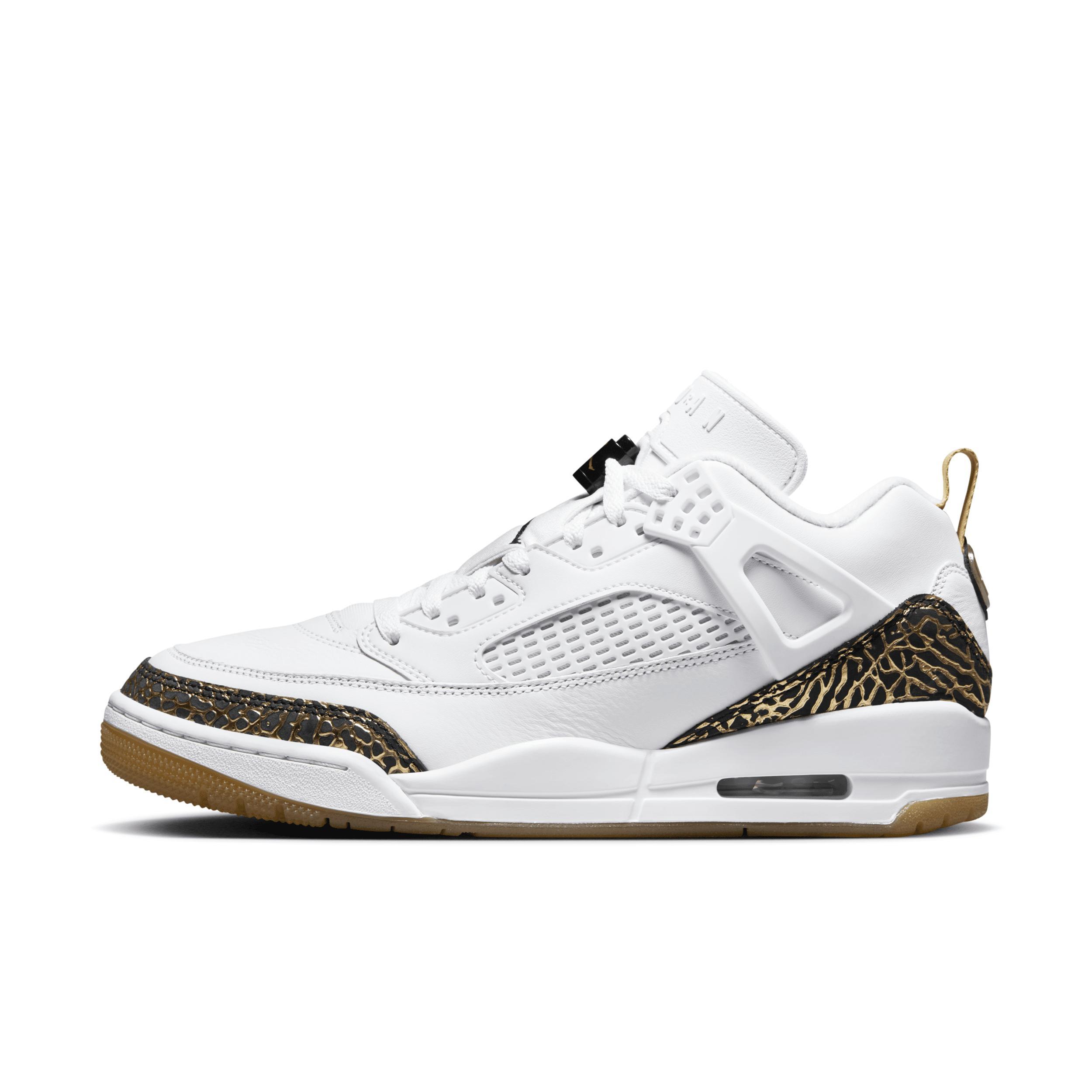 Jordan Mens Jordan Spizike Low GL - Mens Basketball Shoes White/Black/Gold Product Image