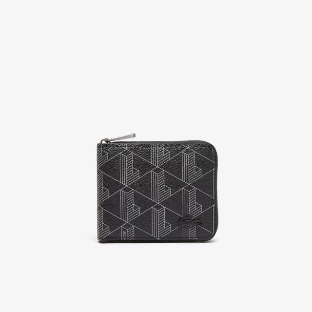 Men's Monogram Print Small Zip Wallet Product Image