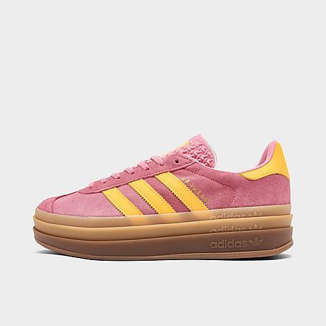 Womens adidas Gazelle Bold Athletic Shoe - Bliss / Spark Yellow / Gum Product Image