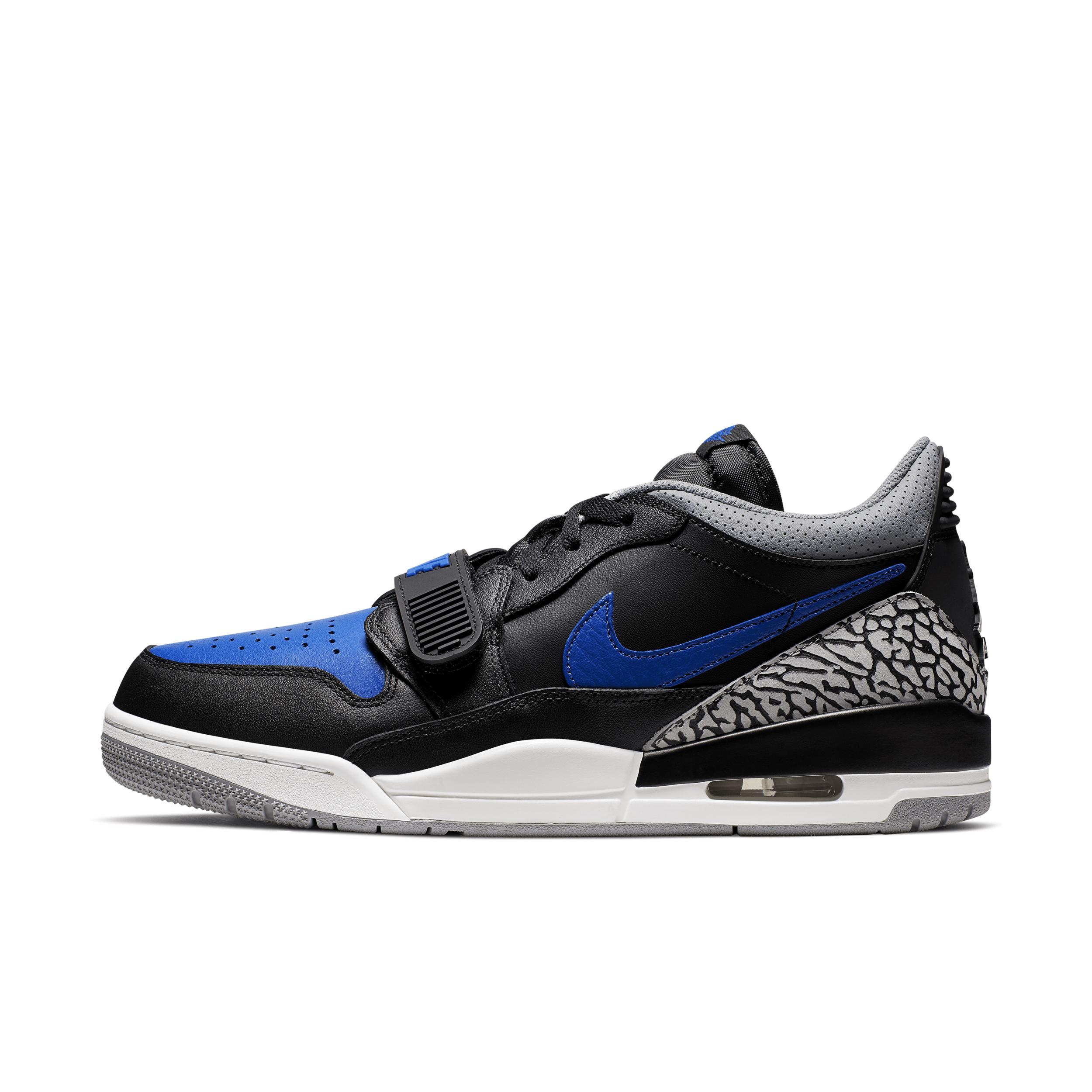 Jordan Mens Jordan Legacy 312 Low - Mens Basketball Shoes Black/Game Royal/White Product Image