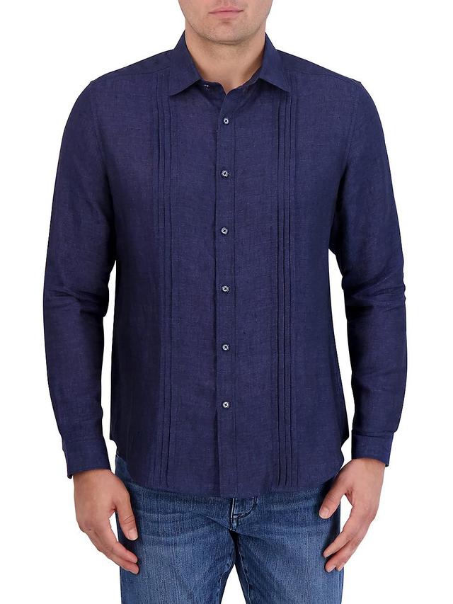 Mens Baradero Pleated Linen Shirt Product Image