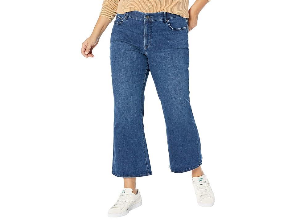 NYDJ Plus Size Waist Match Relaxed Fit 5-Pocket Stretch Denim Flare Leg Ankle Jeans Product Image