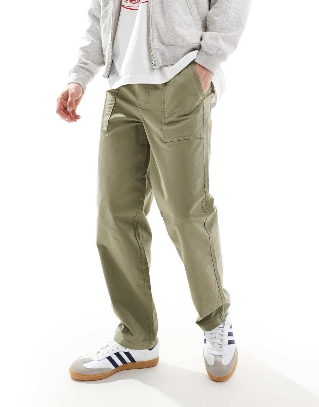 ONLY & SONS loose fit worker pants in light khaki Product Image