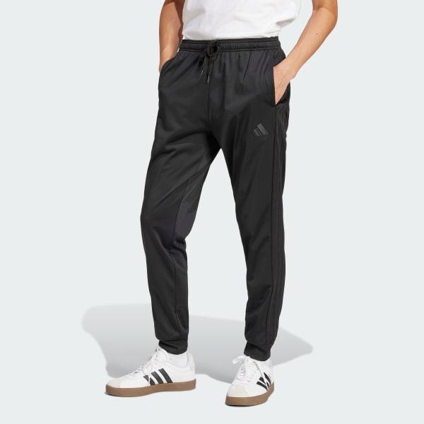 adidas 3-Stripes Tricot Regular Tapered Track Pants Black 2XL Mens Product Image