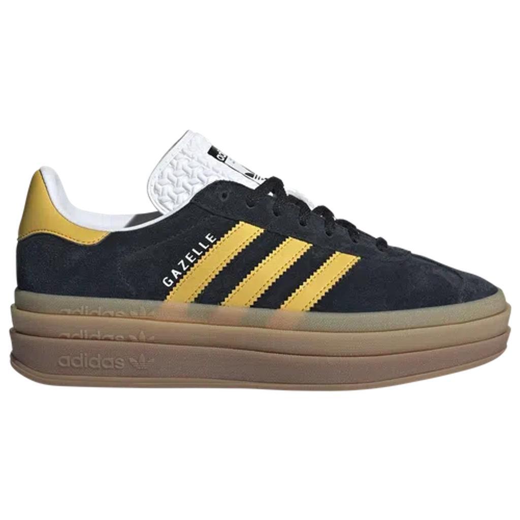 ADIDAS ORIGINALS Gazelle Bold Sneakers With Gum Sole In Black And Yellow In Black/gold Product Image