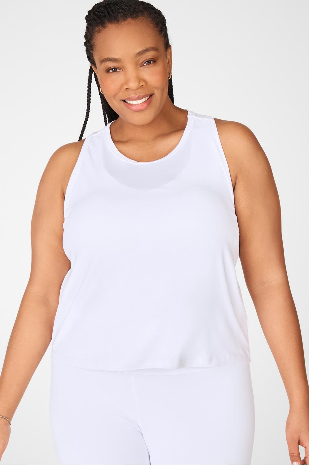 Fabletics Blake Tank Womens white plus Size 4X Product Image