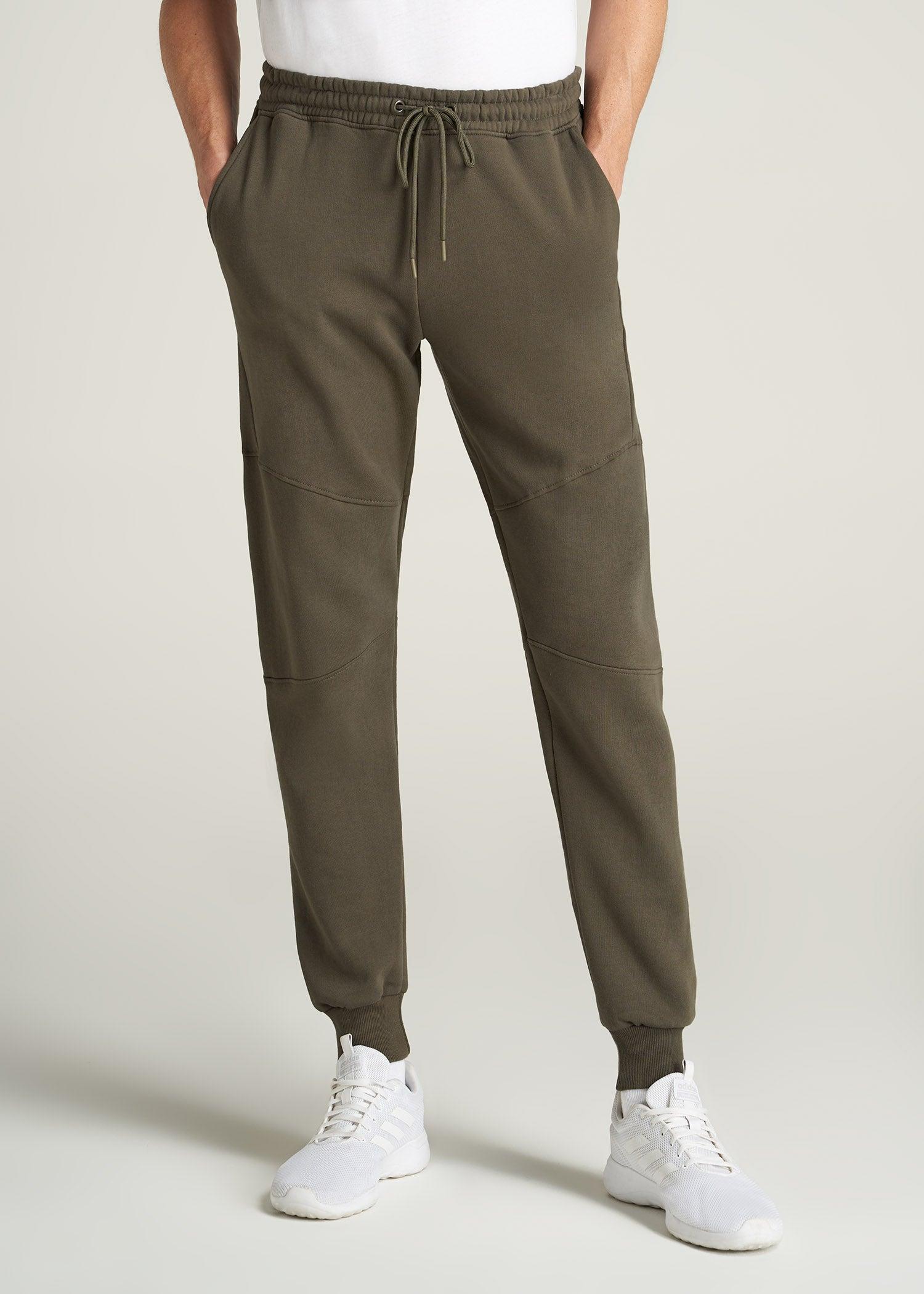 Wearever Fleece Joggers for Tall Men in Camo Green Product Image