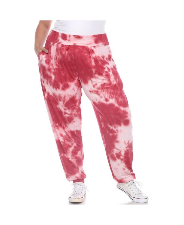 White Mark Plus Size Tie Dye Harem Pants Product Image