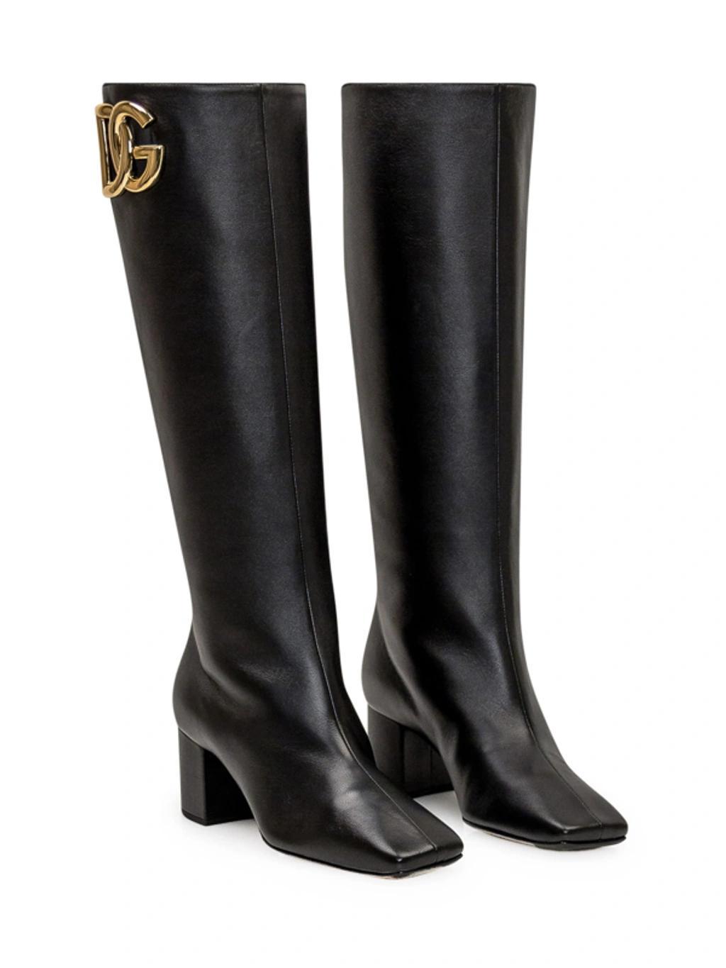 DOLCE & GABBANA Jackie Boots In Multicolor Product Image