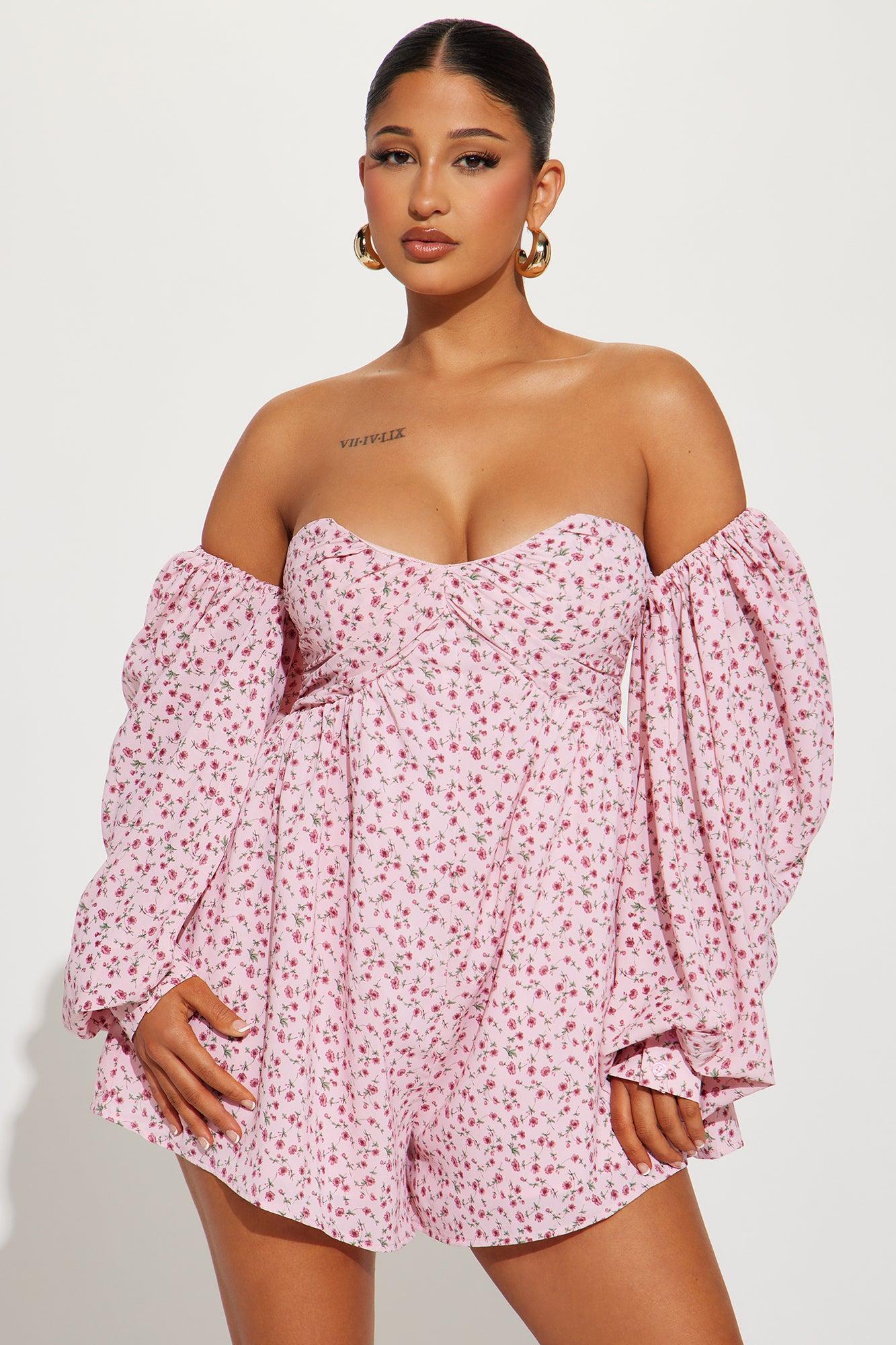 Sweet Like Honey Romper - Pink Product Image