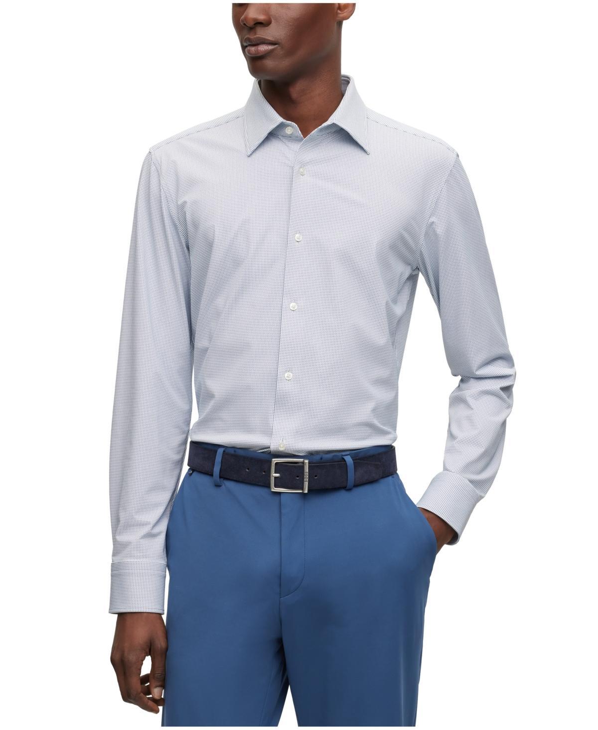 BOSS Roan Kent Stretch Recycled Polyamide Button-Up Shirt Product Image