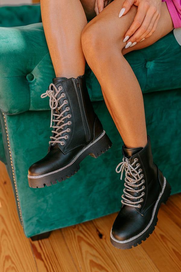 The Willow Faux Leather Combat Boot product image