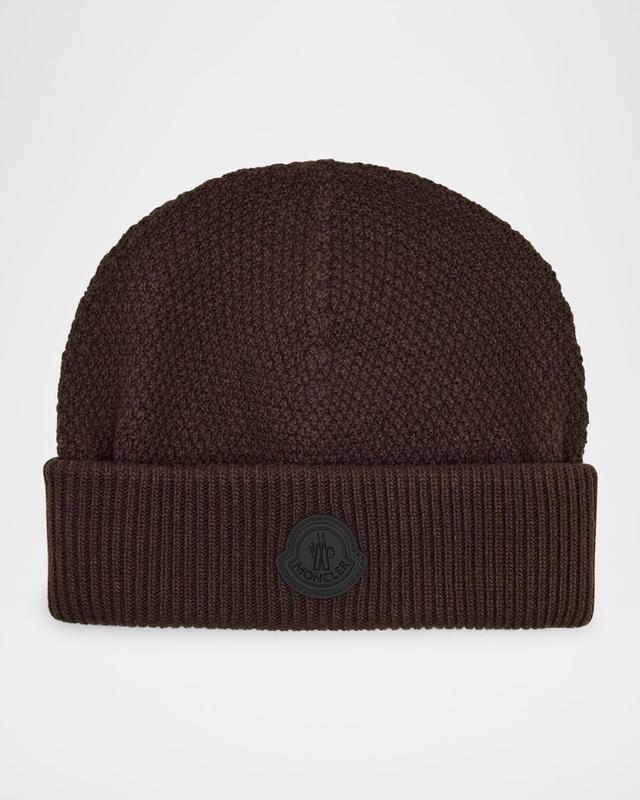 Men's Tonal Wool Logo Beanie  Product Image