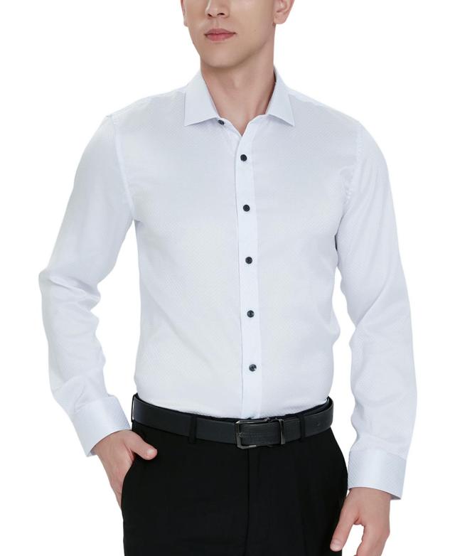 Tallia Mens Slim-Fit Dobby Dress Shirt Product Image