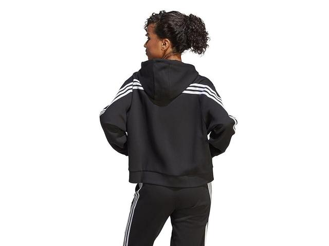 adidas Future Icons 3-Stripes Full Zip Hoodie (Black 1) Women's Clothing Product Image